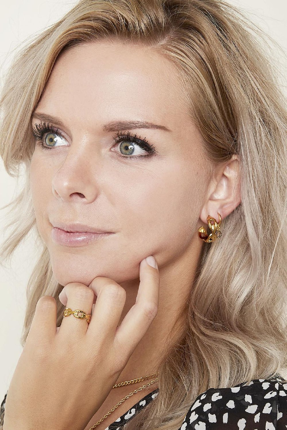 Pendientes Oval Chain Plata Acero inoxidable h5Imagen3